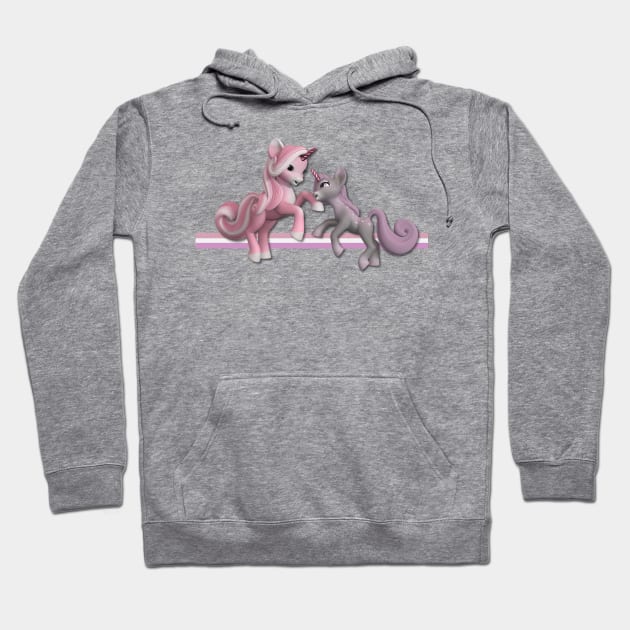 Pink Unicorn mom and Baby Hoodie by AlondraHanley